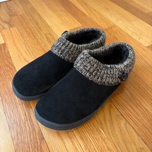 Clarks Knit Collar Clog Slipper Black Women’s Size 10